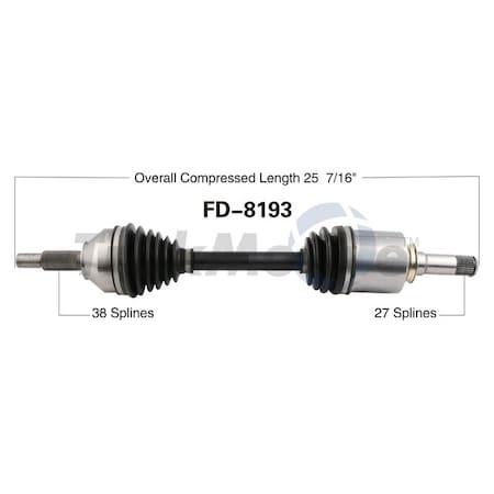 Surtrack Axle Cv Axle Shaft, Fd-8193 FD-8193
